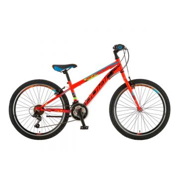 Bicicleta Polar, Sonic, 24 inch, Portocaliu Albastru Verde