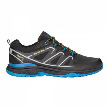 Pantofi trekking outdoor TWIST - negru albastru- softshell