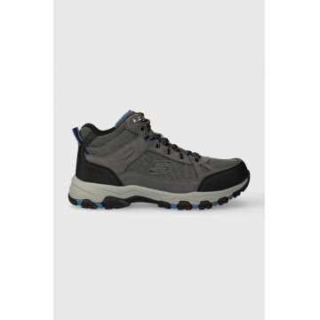 Skechers pantofi Selmen Melano barbati, culoarea gri Skechers pantofi Selmen Melano barbati, culoarea gri
