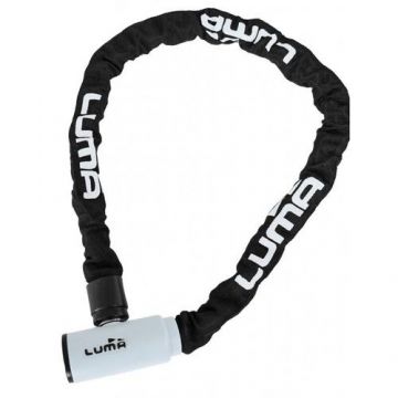 Antifurt Luma Enduro 8 Plus Chain 150 cm C4 (Negru/Alb)