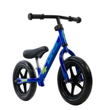 Bicicleta fara pedale Dhs Ride-on albastru 12 inch, ajustabila pe inaltime, roti din spuma densa, de la 3 ani