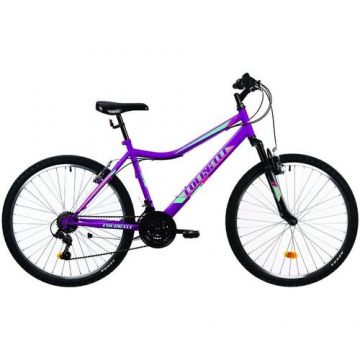 Bicicleta MTB Colinelli 2604, Schimbator Shimano, 18 Viteze, Cadru Otel, Marimea 460 mm, Roti 26inch, Frane V - Brake (Violet)