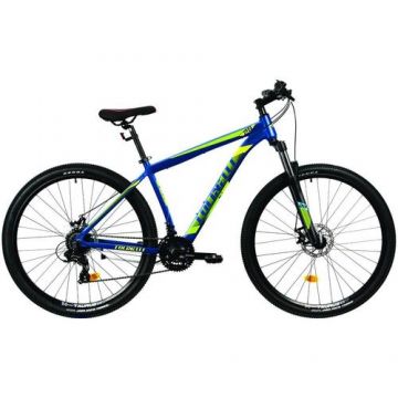 Bicicleta MTB Colinelli 2925, Schimbator Shimano ST-EF500 EZ-FIRE PLUS, 24 Viteze, Cadru Aluminiu, Marimea L, Roti 29inch, Frane pe Disc (Albastru)