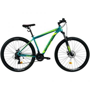Bicicleta MTB Colinelli 2925, Schimbator Shimano ST-EF500 EZ-FIRE PLUS, 24 Viteze, Cadru Aluminiu, Marimea L, Roti 29inch, Frane pe Disc (Verde)