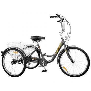 Bicicleta Pegas Senior Triciclu 24inch, Gri