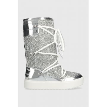 Chiara Ferragni cizme de iarna culoarea argintiu, CF3260_004