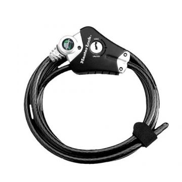 Antifurt Master Lock cablu Python 1.8m x 10mm, Negru