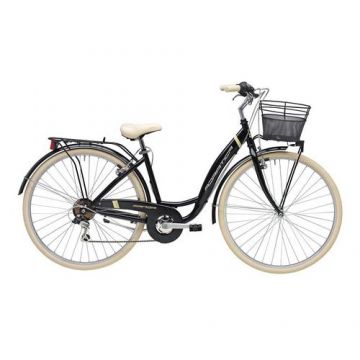 Bicicleta Adriatica Panda 28 Lady, Roti 28inch, Frane V-Brake, 6 viteze (Negru Mat)