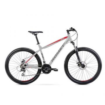 Bicicleta de munte pentru barbati Romet Rambler R7.1 marimea L/19, 2022, Argintiu/Rosu/Grafit