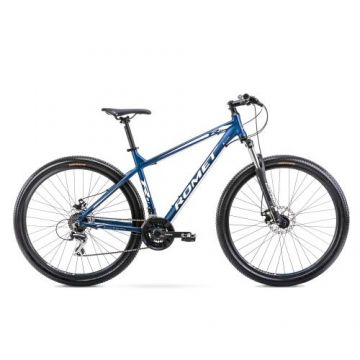 Bicicleta de munte pentru barbati Romet Rambler R9.1 marimea L/19, 2022, Albastru/Alb