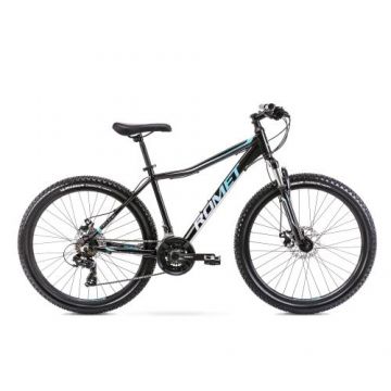 Bicicleta de munte pentru femei Romet Jolene 6.2 marimea S/15, 2022, Negru/Verde/Violet