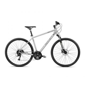 Bicicleta de trekking/oras Romet Orkan 4 M Lite M/18 Argintiu/Negru 2023