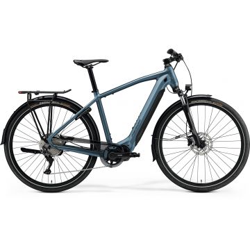 Bicicleta Electrica de Trekking/City Merida eSpresso 500 EQ Albastru Otel/Gri Inchis 2023