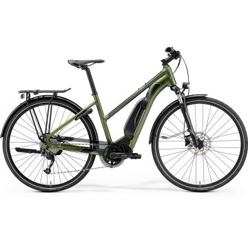 Bicicleta Electrica de Trekking/City pentru femei Merida eSpresso 300 SE EQ Lady 504Wh Verde/Negru 2023