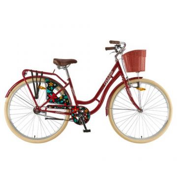 Bicicleta Oras Polar Grazia Bordo 1s, M, Roti 28inch, Frane V-Brake (Rosu)