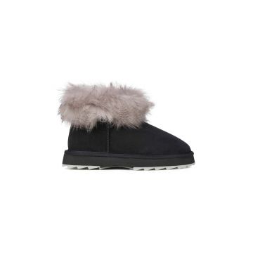 Emu Australia cizme de zapada din piele intoarsa Sharky Micro Crimp culoarea negru, W12917.BLAK