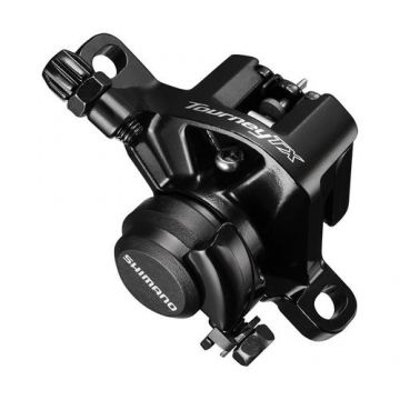 Etrier Frana Disc Mecanica Shimano Tourney TX-805 Fata/Spate , Fara adaptor , Otel Negru