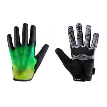 Manusi Ciclism Force MTB Core, M (Verde/Negru)