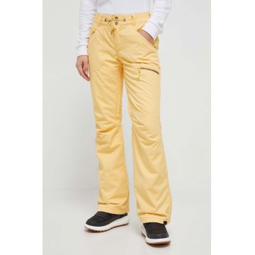 Roxy pantaloni Nadia culoarea galben