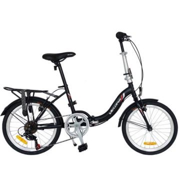 Bicicleta Pliabila Velors V2057A, Schimabtor Shimano Revoshift Tourney 7 Viteze, Roti 20inch, Frane V-Brake (Negru)