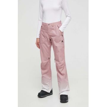 Burton pantaloni Vida culoarea roz