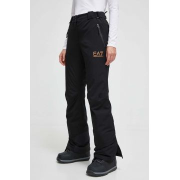 EA7 Emporio Armani pantaloni de schi culoarea negru