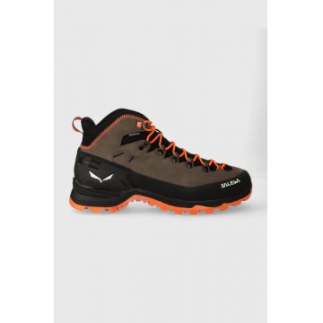 Salewa pantofi Alp Mate Mid barbati, culoarea maro, izolat