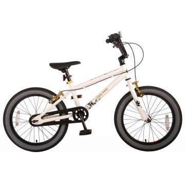 Bicicleta pentru baieti, Volare cool rider, 18 inch, culoare alb, frana de mana fata + spate