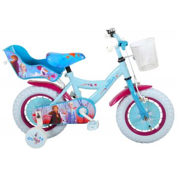 Bicicleta pentru copii Disney Frozen 2 - Fete - 12 inch - Albastru / Violet - 95 asamblat culoare Albastru