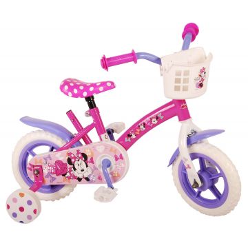 Bicicleta pentru copii Disney Minnie, 10 inch, culoare roz/violet, fara frana
