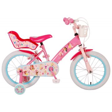 Bicicleta pentru copii Disney Princess, 16 inch, culoare roz, frana de mana fata - spate