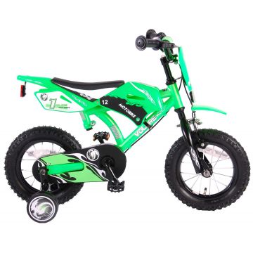 Bicicleta pentru copii Volare Motorbike - Baieti - 12 inch - Verde - doua frane de mana culoare Verde