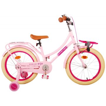 Bicicleta pentru fete Volare Excellent, 18 inch, culoare roz, frana de mana si contra