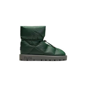 Flufie cizme de iarna Metallic culoarea verde