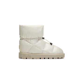 Flufie cizme de iarna Shiny culoarea alb