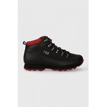 Helly Hansen ghete de piele The Forester bărbați, culoarea negru 10513