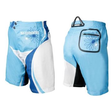 Pantaloni Scurti Shimano Femei Mtb Olympian Blue/Bonnie Blue/White, marime M