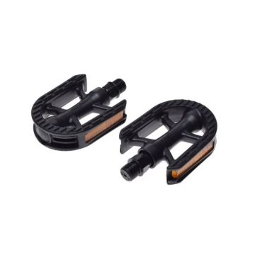 Set 2 pedale copii Wellgo din plastic pentru bicicleta, filet 1/2, culoare negru