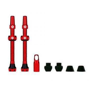 Set 2 valve Tubeless Muc-Off V2 44mm Rosu