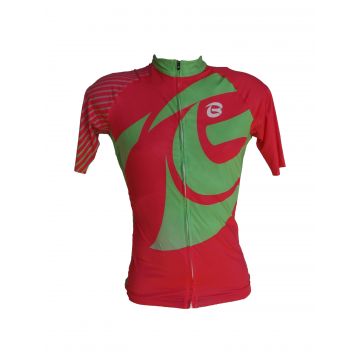 Tricou Ciclism Culoare Roz/Verde Marime M