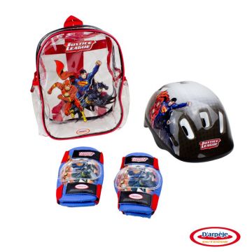 DArpeje - Set protectie in rucsac Dc comics (casca, genunchiere, cotiere)