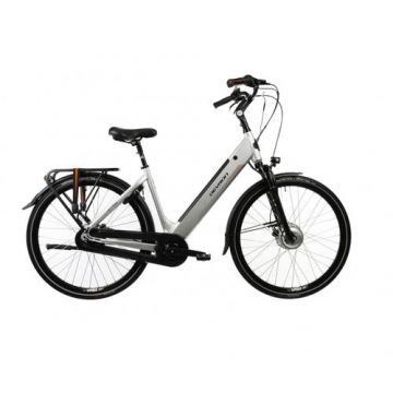 Bicicleta Electrica Devron 28426, roti 28inch, 490mm, motor 250 W, 7 viteze, Argintiu