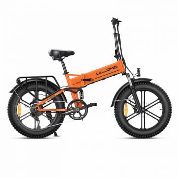 Bicicleta electrica pliabila Ulzomo Dunes 20 E-bike, 750W, 48V 16Ah, autonomie 120km, viteza maxima 40km/h, Orange, 20''