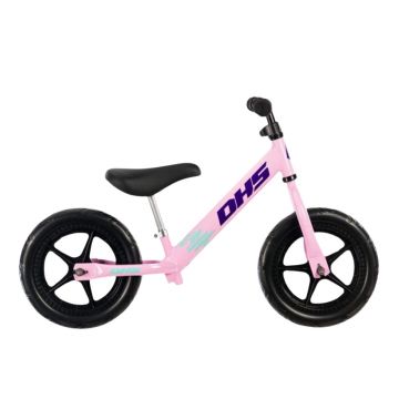 Bicicleta fara pedale DHS RIDE-ON Roz, kit ski inclus