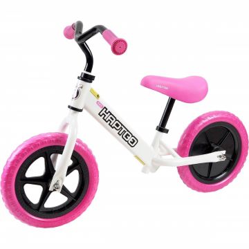 Bicicleta fara pedale pentru copii Ready, Action One, 12 inch, Alb Roz