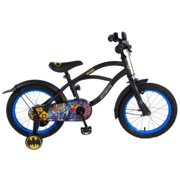 Bicicleta pentru baieti Batman, 16 inch, culoare negru, frana de mana + contra