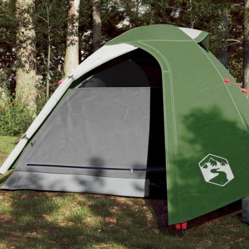 Cort de camping 2 persoane, verde, 264x210x125 cm, tafta 185T