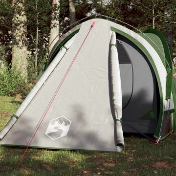 Cort de camping 2 persoane, verde, 320x140x120 cm, tafta 185T