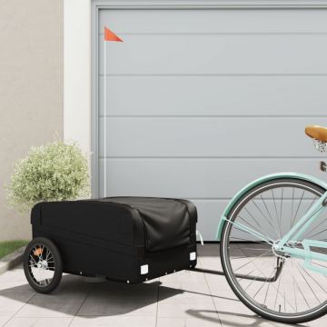 Remorcă pentru biciclete, negru, 45 kg, fier