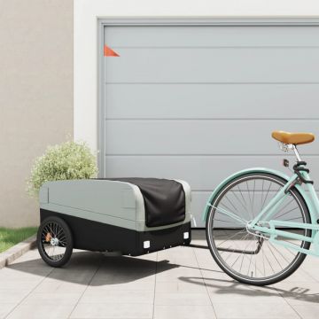 Remorcă pentru biciclete, negru și gri, 45 kg, fier